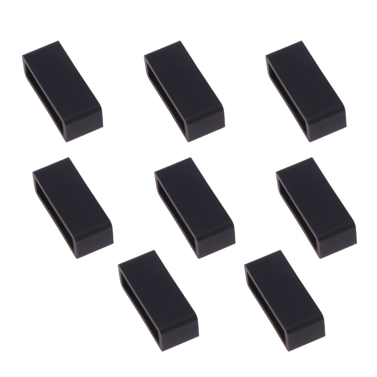8Pcs 22Mm Black Silicone Watch - Silicone Band Replacement recension och pris