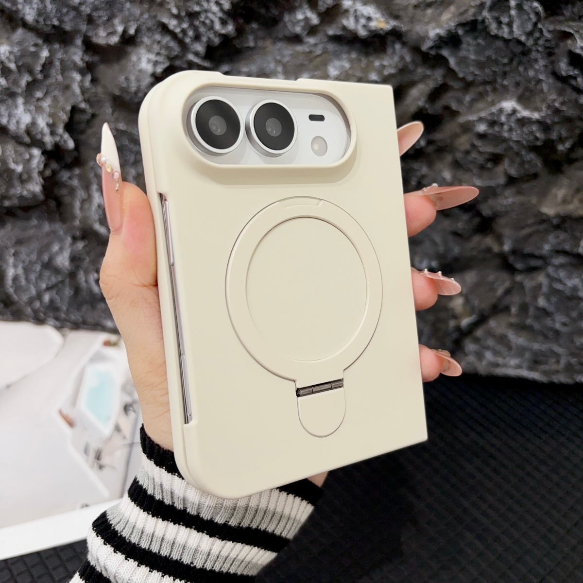 PC Skin Texture Ring Holder fo - Magnetic Charging Stand recension och pris