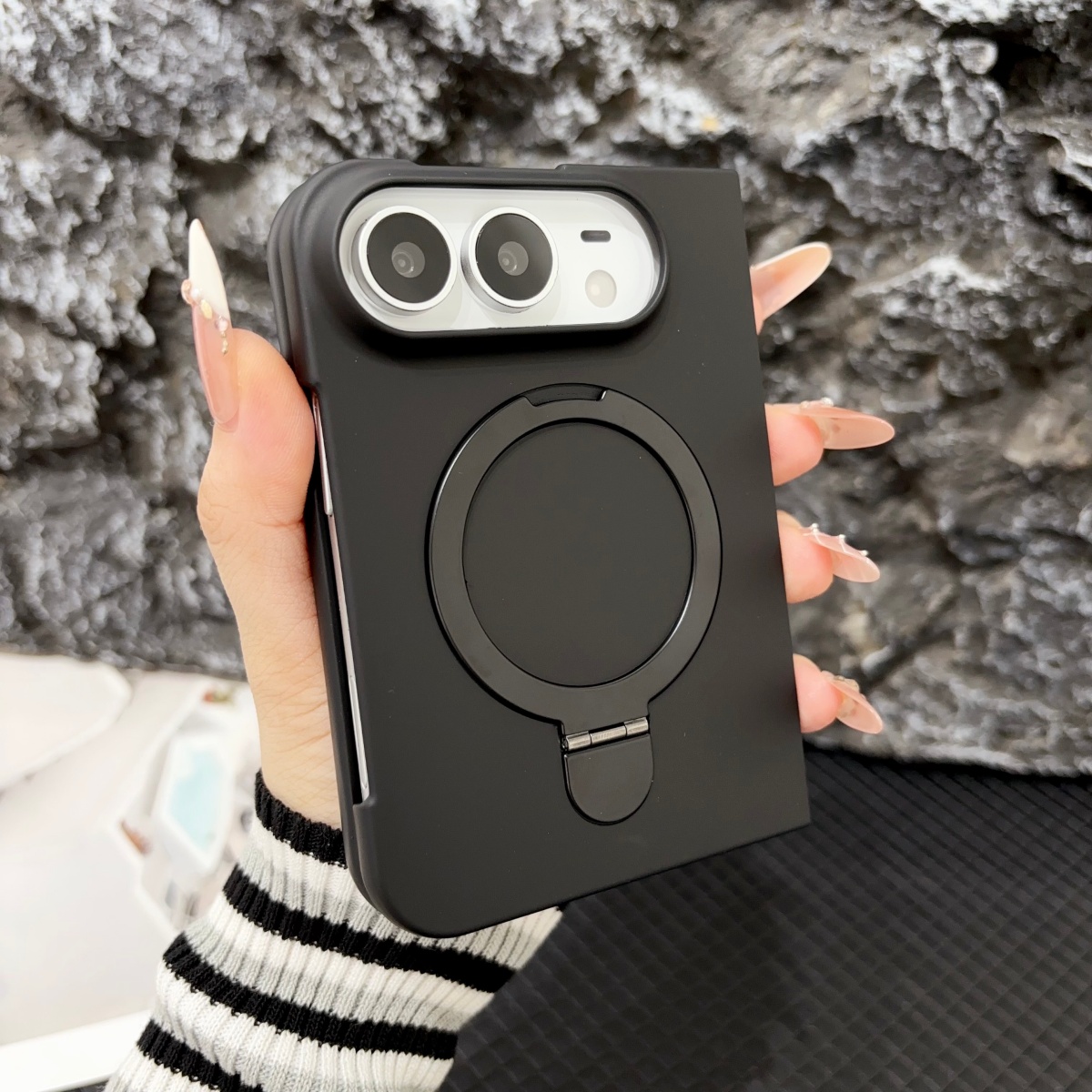 PC Skin Texture Ring Holder fo - Magnetic Charging Stand recension och pris