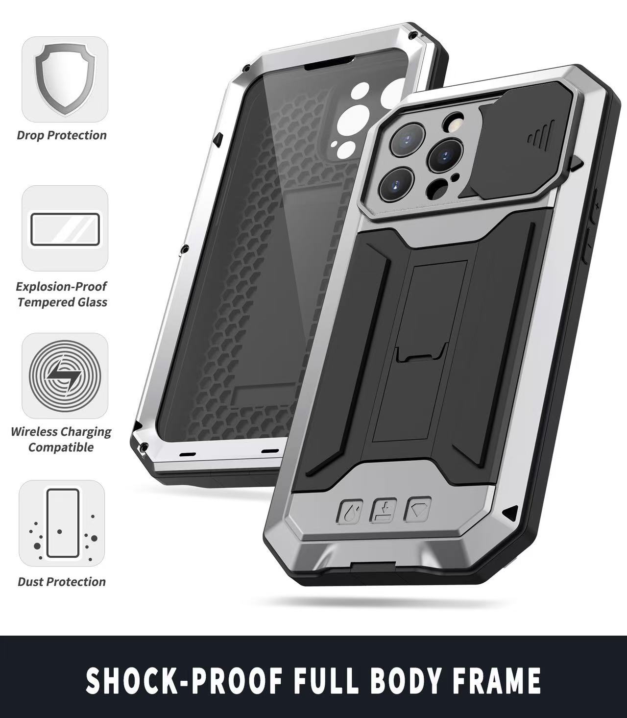 Military Heavy Duty Metal Case - Screen Protector Film recension och pris