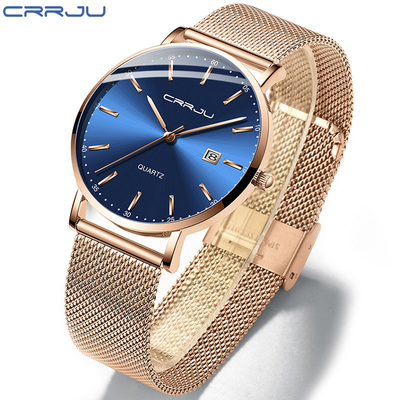 CRRJU Women Watch Fashion Quar - Stainless Mesh Band recension och pris