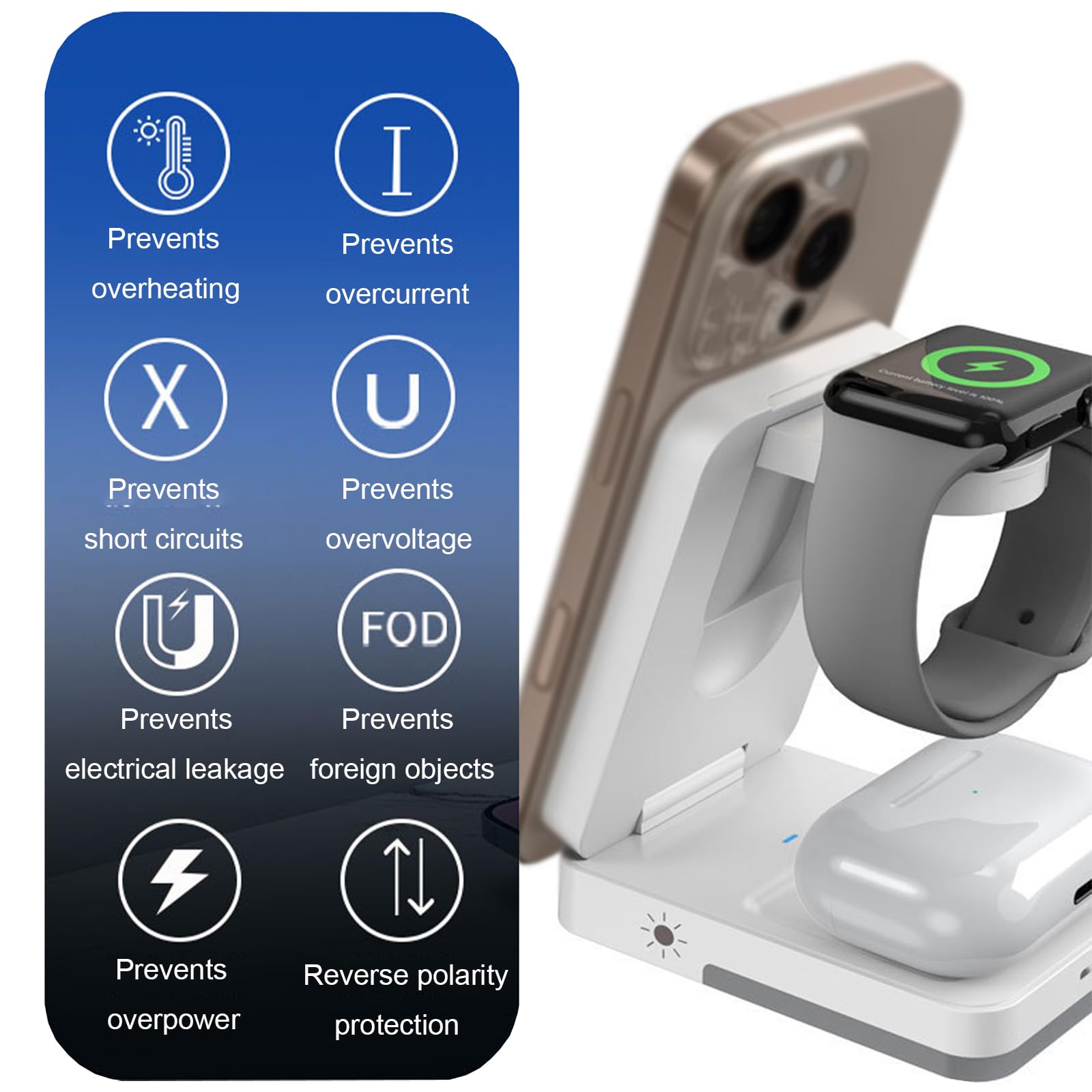 3-in-1 Foldable Wireless Charg - Wireless Charger Watch recension och pris