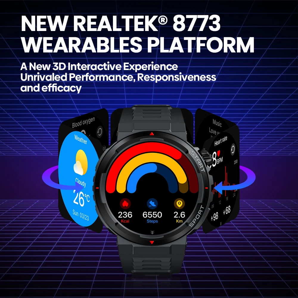 New Zeblaze Ares 3 Plus 1.43'' - Smartwatch Face recension och pris