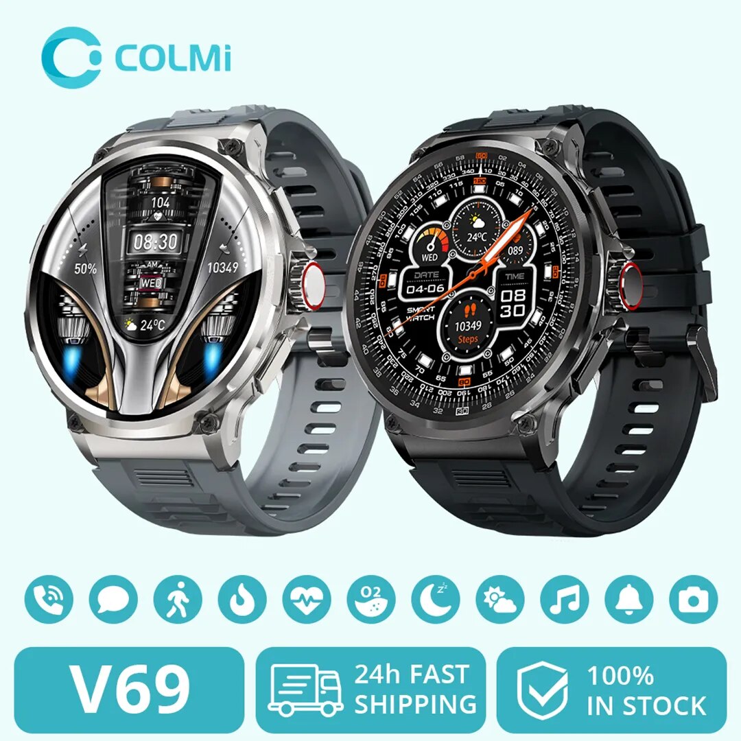 COLMI V69 1.85 Inch HD Bluetoo - Smartwatch Face recension och pris
