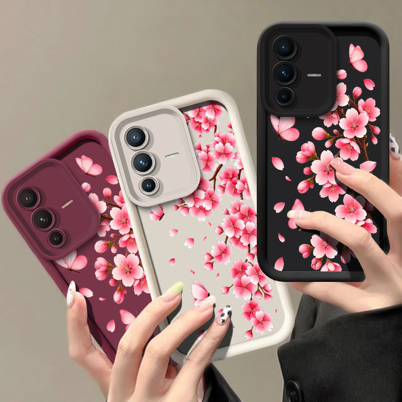 Pink Cherry Blossom Print Phon - Vivo V40 recension och pris