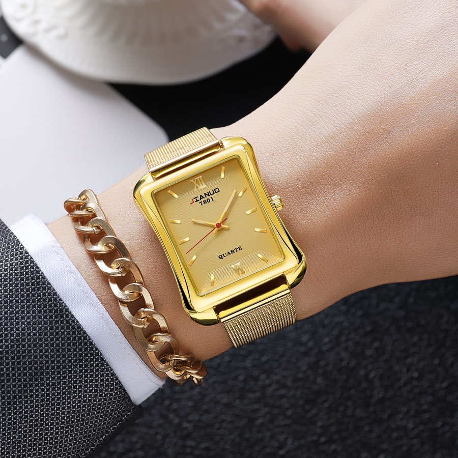 2024 New Trendy Men's Square W - Stainless Mesh Band recension och pris