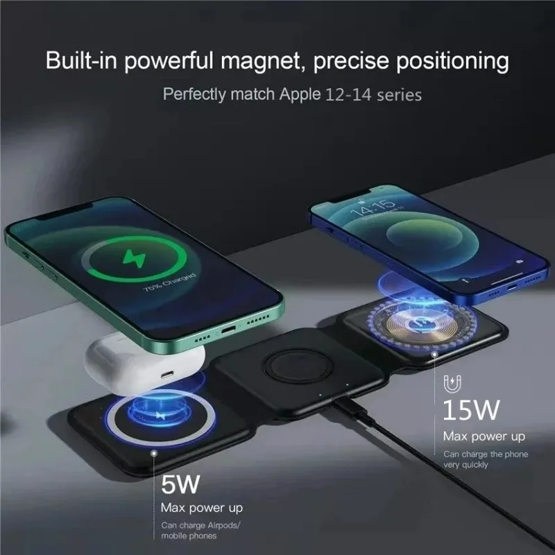 3 in 1 Portable Magnetic Wirel - Wireless Charger Watch recension och pris
