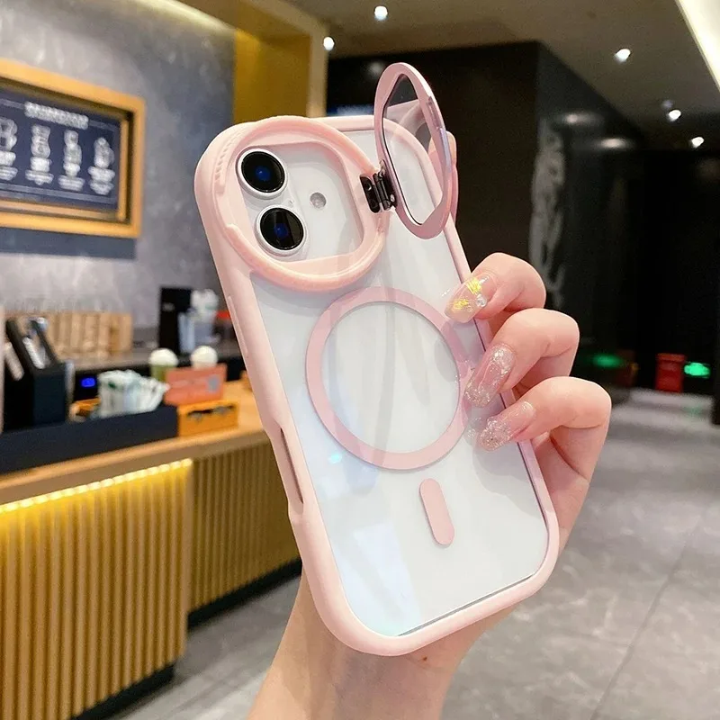 Clear Camera Stand Back Cover  - Magnetic Charging Stand recension och pris